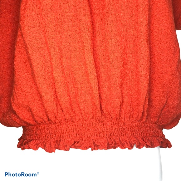 Madewell Burnt Orange Off the Shoulder Cotton Top - Picture 8 of 9